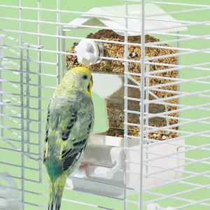 새 조류 자동 앵무새 위생 먹이통 간편 급식기 모이통