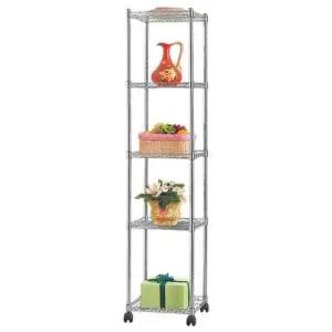 조립식선반 메탈랙350 5단 바퀴달린선반 수납장 이동식철제 매대