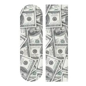 알라자 3D 달러 지폐 스케이트보드 그립 테이프 시트 롱보드 33 X 9 버블 프리 미끄럼 방지 스쿠터 덱