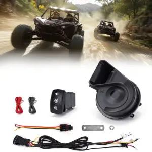Xprite UTV 혼 키트 리버스 라이트 로커 스위치로 업그레이드된 12V 범용 폴라리스 RZR 레인저 PRO XP 캔