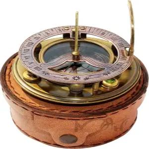 기념일 황동 해시계 나침반 선물 - 남편 아내 또는 부부를 위한 기념품 50주년 25주년 20주년 결혼식