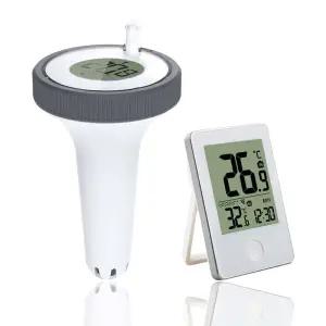 수상 수영장 물 온도계 낚시 연못 욕조 온수 수족관흰색을 위한 실내 온도 습도 모니터가 있는 읽기 쉬운