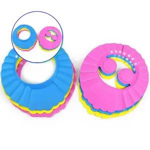 쌍문상회 안전한 샴푸캡 블루 아기 목욕모자 방수 귀보호 유아용품