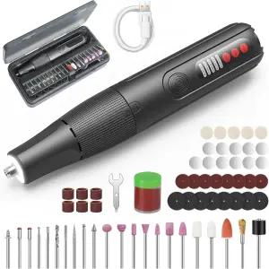 하델 무선 로터리 툴 키트 8V 디지털 디스플레이 및 자동 잠금 척이 포함된 5단 드릴링 각인 반려동물