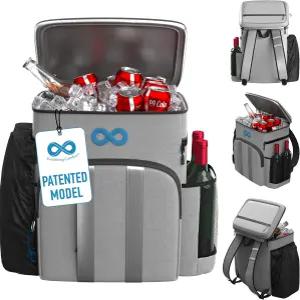 단열 백팩 쿨러 54캔 24시간 냉각 넓은 스트랩 가벼운 누수 방지 라이너 휴대용 가방 남성용 비치 피크닉