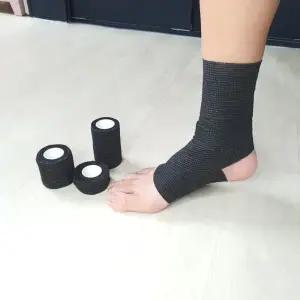 P1 자가접착 압박용밴드 붕대테이프 검정 중 사이즈 2.5cm 자가접착붕대