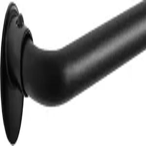 이클립스 클린턴 커튼봉 블랙아웃 조절 가능한 주위 5인치/8인치 암막 랩 윈도우용 28~48인치 매트 블랙