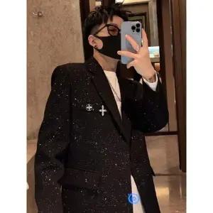 슬램덩크 남사친 캐주얼 작은 싱글 고급 패드스팽글 정장 재킷 코트 클럽 봄가을 별빛 HO3