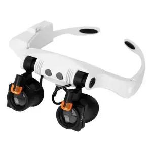 안경형확대경 Led 라이트 램프 루페 렌즈 돋보기 보석