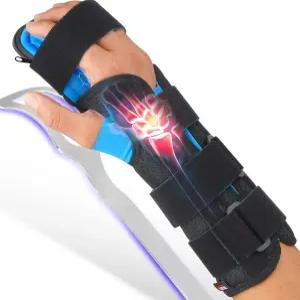 탈착식 부목이 있는 FEATOL 휴식용 손 뇌졸중 야간 이모빌라이저 카펠 터널 관절염 건염 기능성 지지 손목