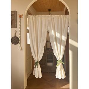 짧은 레이스 커튼 감성 허브꽃 우드 주방 레이스커튼 가림막 린넨암막 윈도우 클래식