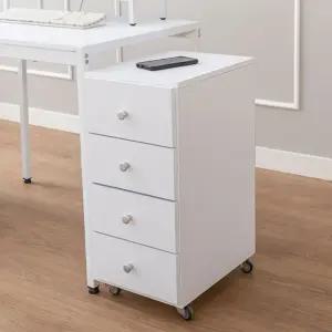 서랍장 지니가구 비아뉴 300 이동식 4단