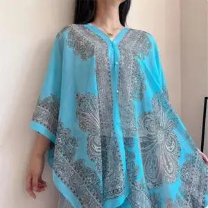 쉬폰 숄망토 비치웨어 몽골망토 가디건 여름 스카프