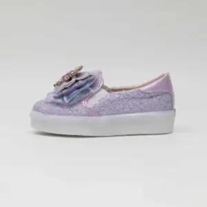 하트큐빅 라이팅 LED 여아 끈없는 아동운동화