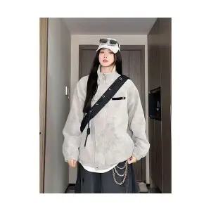 EAMT 남친 빈티지 쇼트 가죽 나염 야구점퍼 야상 차이나 봄가을 재킷 YJ3