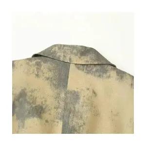 와칸다 여성 여친 정장 자켓 가을 프린트 미니멀리즘 코트 KKE3