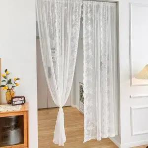 [하프클럽/셀러허브]거실 레이스커튼 가리개 쉬폰커튼 카페 1.8m