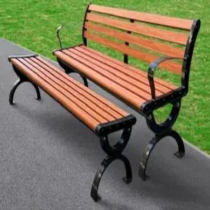 야외벤치의자 야외 운동장 원목 철제 정원 공원 주물