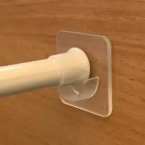 2매 부착식 봉받침 단품 압축봉용 보조 패드 받침 홀 압축봉 옷걸이봉