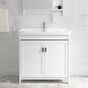 세련된 미니 철제 화장실 하부장 스타일 세면대