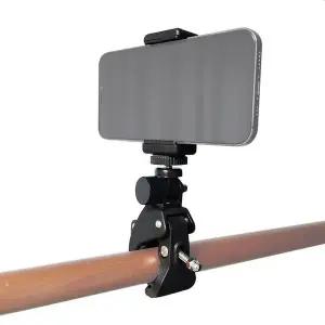 [셀러에이드]스마트폰 집게 마운트 봉 거치대 클램프 휴대폰 셀카