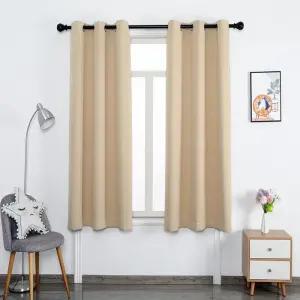 핑크베이지 창문암막커튼 트왈라잇 아일릿 창문 암막커튼 작은 침실암막커튼 2장