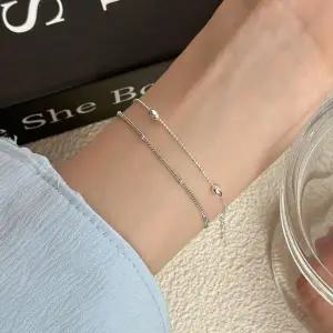 [콩심팥심]데일리 레이어드팔찌 진주 실버 비즈 팔찌 리본진주