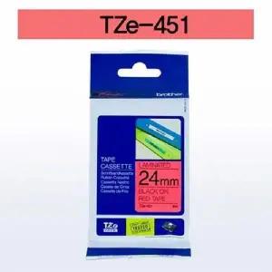 [골드스마일]브라더 테이프카트리지(TZe-451 24mm 적색 흑색문자)