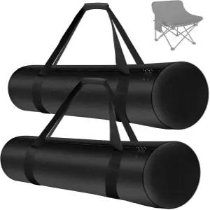 LYHNMW 2팩 캠핑 접이식 의자 교체용 가방 39.4인치 휴대용 어깨끈이 달린 600D 대형 야외 잔디 낚시 해먹