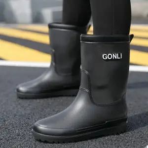 캠핑 남성 작업용 발편한 다용도 중목 장화 레인부츠 Meq4+2WiR