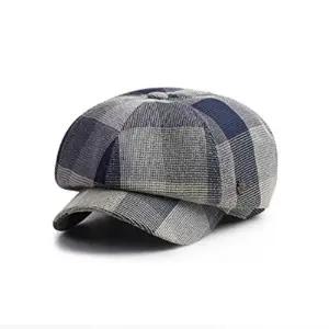 [셀러허브 1]모던체크 중년골프모자 남성패션 헌팅캡 (47568321)