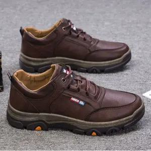 남자 트레킹화 워킹화 가죽 캐쥬얼 조깅화 산책 wgg7+3ZSZ