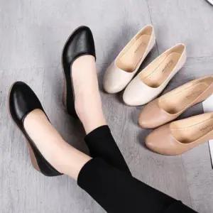 인기상품 3컬러 소프트 웨지 플랫슈즈 여성 베이직 단화 구두 [WFJKA0J_260321]