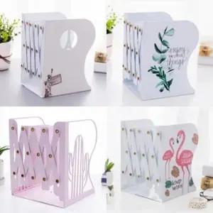 책상 서랍 책꽂이 길이 조절 철재 선인장 홍학 정리함 자바라