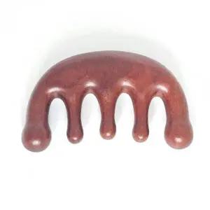 [콩심팥심]괄사 마사지기 박달나무 우드 빗 두피 목 승모근 지압기