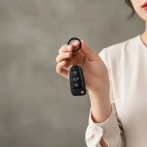 [콩심팥심]소가죽 자동차 키홀더 고급 스마트키 고리 가죽 열쇠고리 스트랩