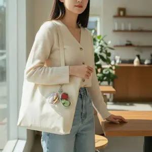 인형 보관 투명 PVC 미니 파우치 백꾸 키링 10.5cm 수납 가방