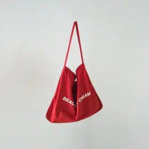 [비치스앤크림]SIMPLE LOGO WASHING ECO BAG-RED