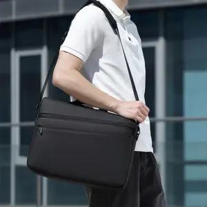 [옷자락]남성 회사원 블랙 사선지퍼 스퀘어 노트북 서류 가방