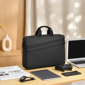 [옷자락]남성 직장인 블랙 사선지퍼 사무용 노트북 가방