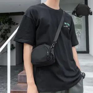 [옷자락]남자 폴리에스터 생활방수 반원형 미니 크로스백