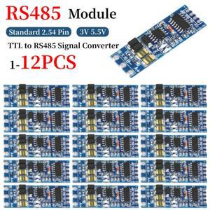 1-12PCS TTL-RS485 485-직렬 UART 레벨 상호 변환 하드웨어 자동 제어 전원 공급 장치 모듈 3.3V 5V