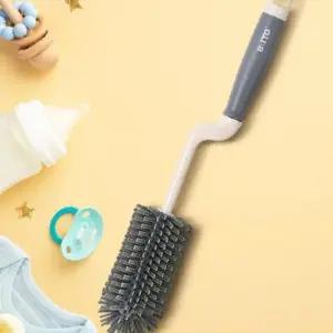 병닦는솔 젖병브러쉬 텀블러세척솔 회전실리콘 납작모