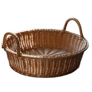 바스켓 야채 빵집 감성 대형 라탄바구니 원형 양귀걸이