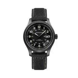 해밀턴 H70575733 카키 필드 티타늄 남성 러버시계