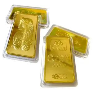 거실 매장 장식용 금괴모형 골드바 1P x 10개세트 스위스 디자인 금전운 기원 인테리어