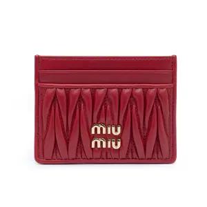 마테라쎄 나파 가죽 카드 홀더 레드 5MC076-AFPP-F0011