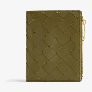 인트레치아토 나파 가죽 반지갑 742330VCPP3 3327 OLIVE OILGOLD