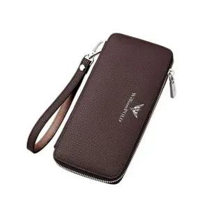 [골드스마일]지갑 손지갑 클러치 지퍼 백 파우치 남성 직장인 가죽손지갑