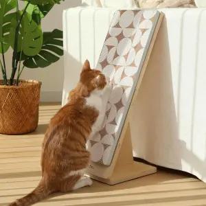 실내 고양이를 후쿠마루 긁힘 램프 23.66 우드 L자형 보드 교체 가능한 판지 패드 소파 벽을 수직 가구